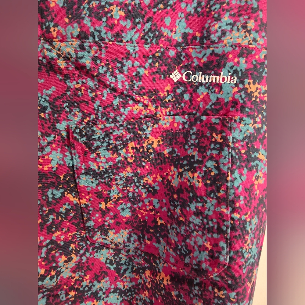 Columbia Trek 1/2 Tight Short, Pink Floral, Size 2X - Picture 3 of 4